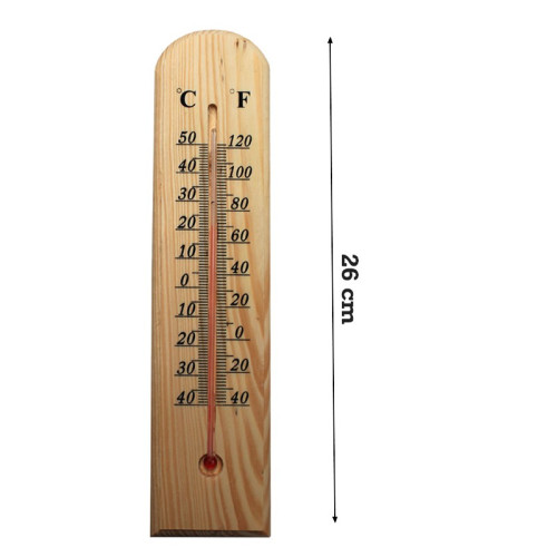 #9775 Drevený teplomer 26 cm