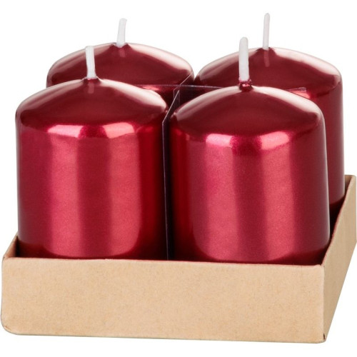 #9846 sviečka valcová červená 4x6