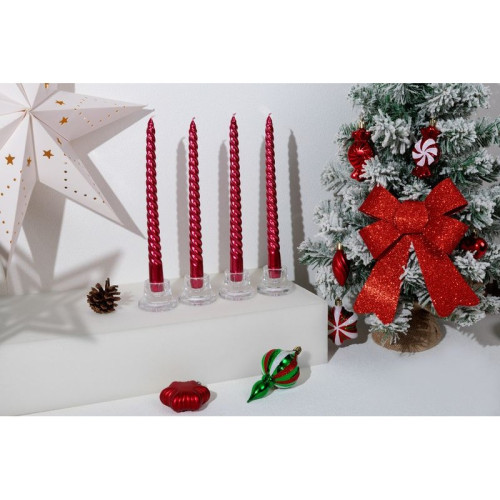 #9831 sviečka špirálová červaná 2