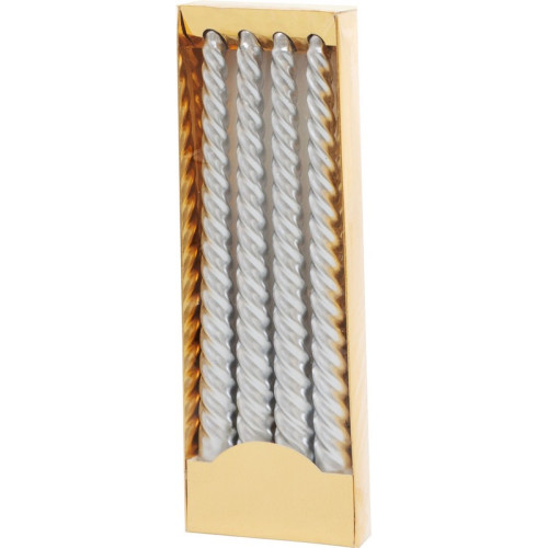 #9832 sviečka špirálová strieborná 1