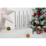 #9833 sviečka špirálová strieborná 2