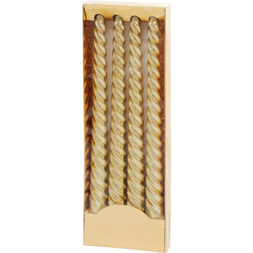 #9836 sviečka špirálová šampaň zlatá 1