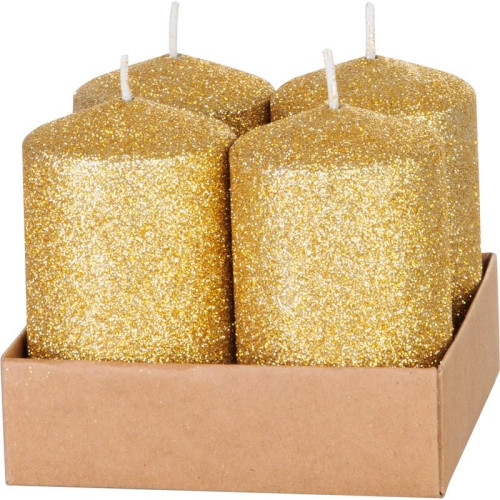 #9844 sviečka valcová zlatá