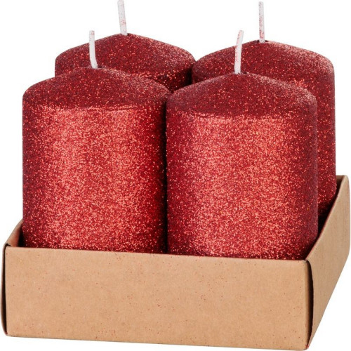 #9838 sviečka valcová červená