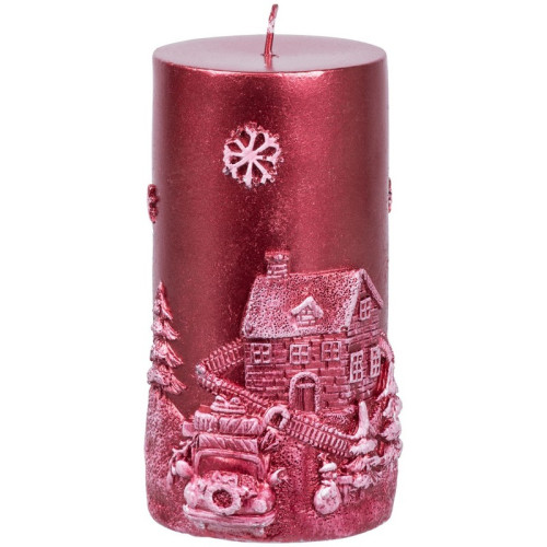 #9850 sviečka 3d vianoce červená