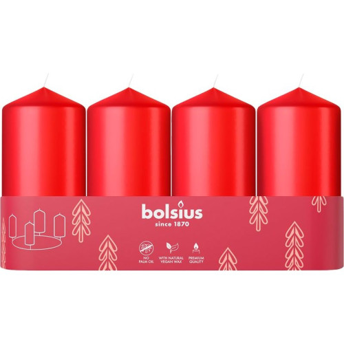 #9853 sviečka vianoce červená