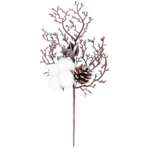 #9860 vetvička s bavlnou a šiškou