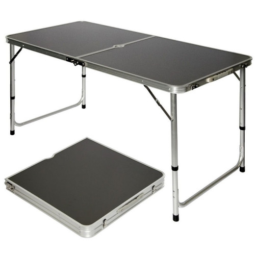 #10011 Kempingový kufríkový stôl - 120x60 cm Black