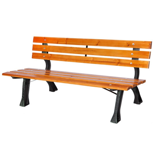 #10068 Parková lavička drevo-liatina -  NAtur 150 cm