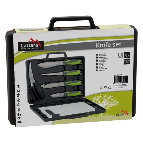 #10076 Nože Grilovacie Cattara sada 4+1+1 1
