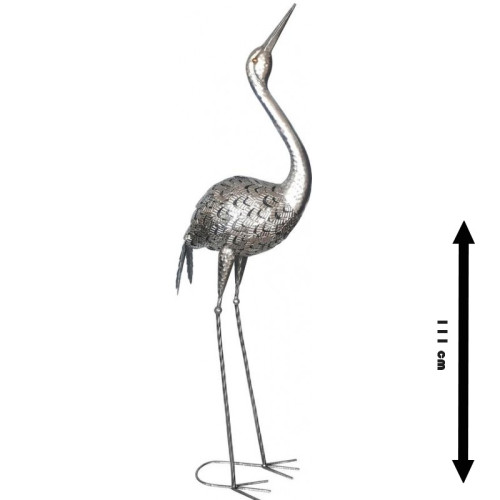 #10173 Dekorácia Žeriav plech 34x23x111 cm