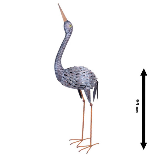 #10174 Dekorácia Žeriav plech 43x18x94 cm