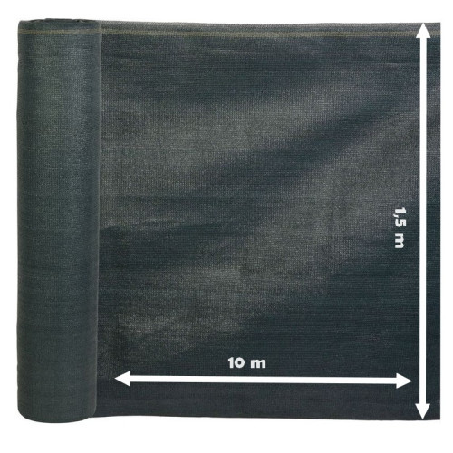 #10201 Tkanina tieniaca POPULAR.NET 1,5x10 m 150 g m2, 90% antracit