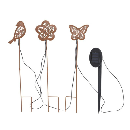 #10309 Solárne záhradné kolíky z kovu, sada 3 kusov