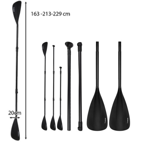 #10505 Trizand 4dielne nastaviteľné pádlo 229cm 2v1