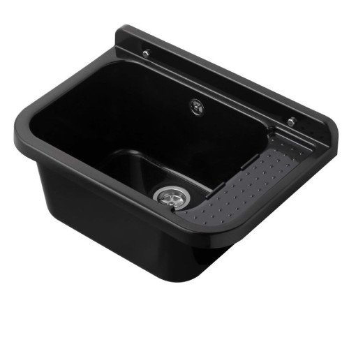 #10592 Záhradné umývadlo - čierne  50x21x40