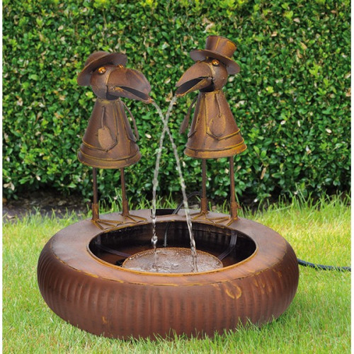 Záhradná železná fontána 2 vrany 57200