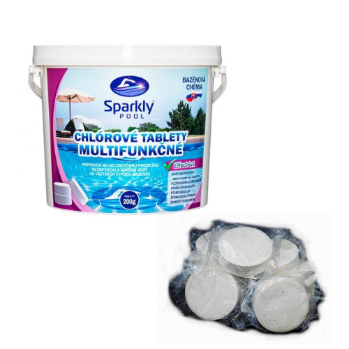 #10753 Chlórové tablety do bazéna 6v1 mult - 200g 3 kg