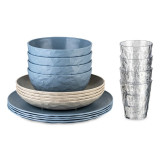 #10830 Kempingový riad 16-dielný - CLUB SET GÖTEBORG Blau