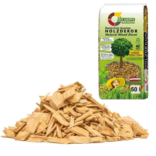 #10850 Dekoračná štiepka žltá 50 l