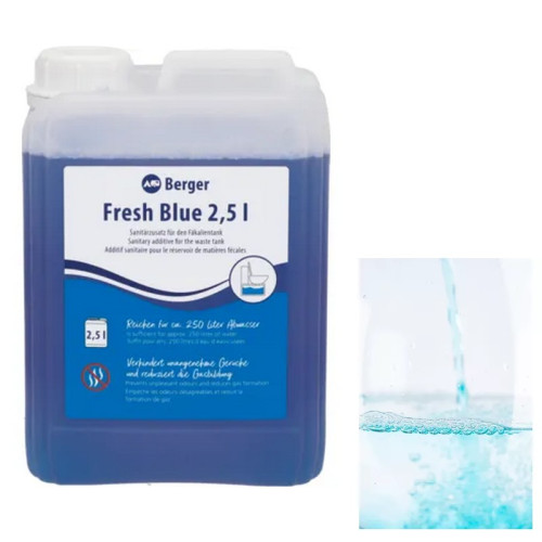 #10989 Berger Fresh Blue Sanitárna tekutina 2,5 litra - Sanitárna prísada do odpadovej nádrže