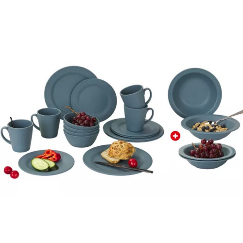 #10992 Súprava riadu  Berger Kynne 20 - dielna -  Modrá pre 4 osoby