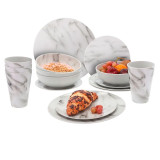 #11224 Sada riadu Berger Atina RPET v mramorovom dizajne, 16-dielna pre 4 osoby