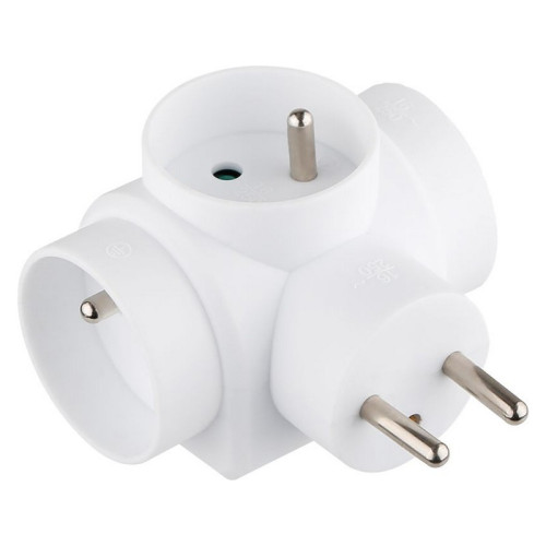 #11278 Zásuvka Strend Pro, rozbočovacia, biela, 3x 16 A