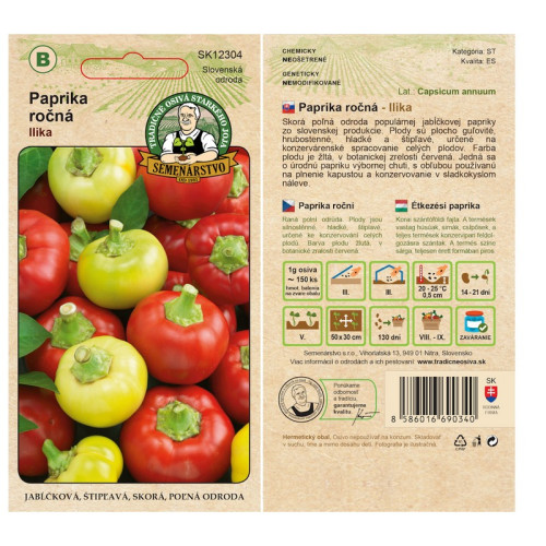 #11311 Paprika jabĺčková pálivá ILIKA 0,7g Tradičné osivá