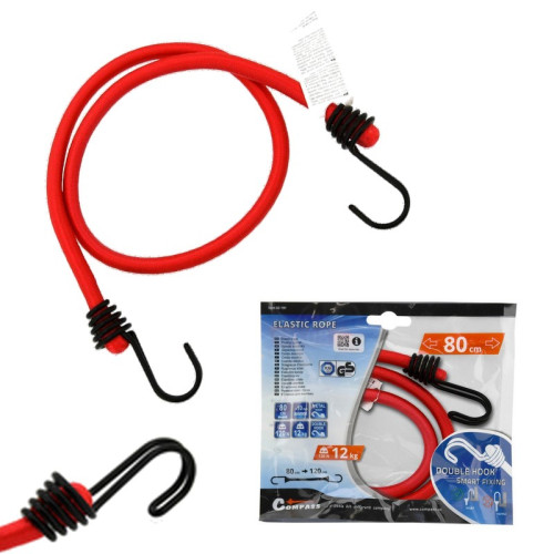 #11394 Upínač pružný DOUBLE HOOK 10mm 80cm TÜV-GS