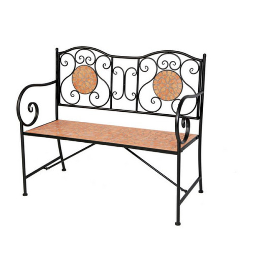 Záhradná lavica MOSAIK- Keramik ROT