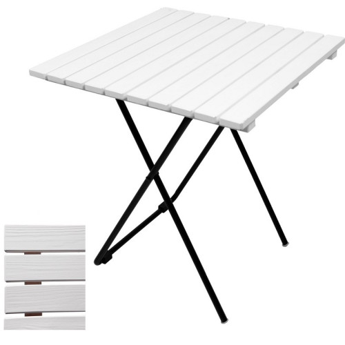 Skladací stolík Drevo - 45x45 cm - Weiss