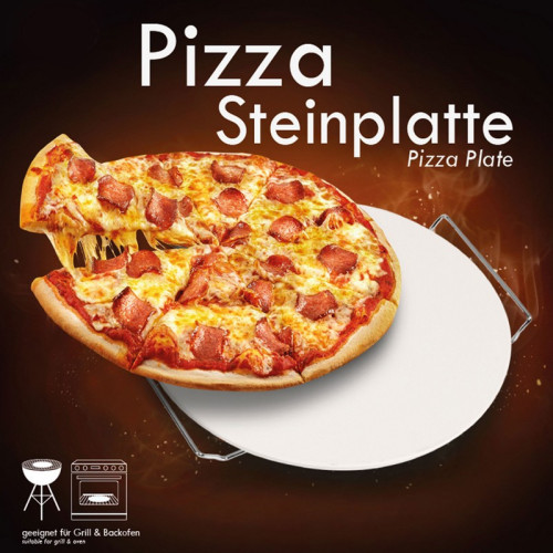 PIZZA kameň ø 33 cm + kovový podstavec