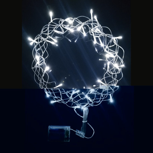 Kovový veniec - hrubý drôt  40 LED ø 30 cm