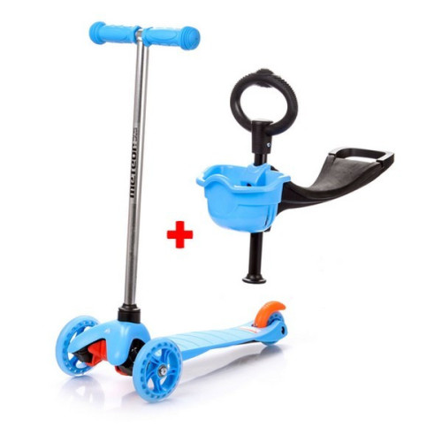 Trojkolesová kolobežka 3v1