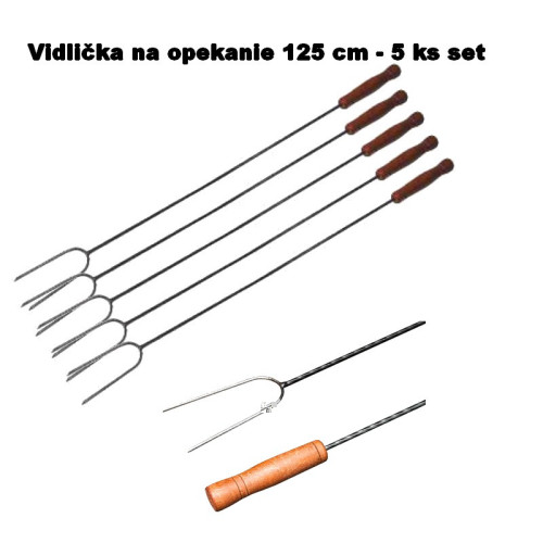Vidličky na opekanie 125 cm - 5 ks set