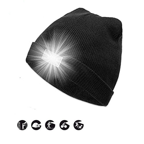 Čiapka s LED svetlom - BLACK 5 LED