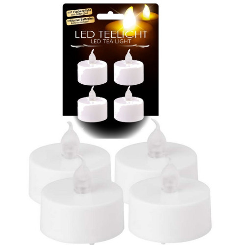 LED - čajové sviečky 4 ks - horiaci efekt