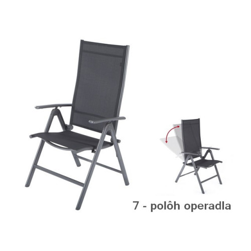 Kempingové kreslo - Klap sivé