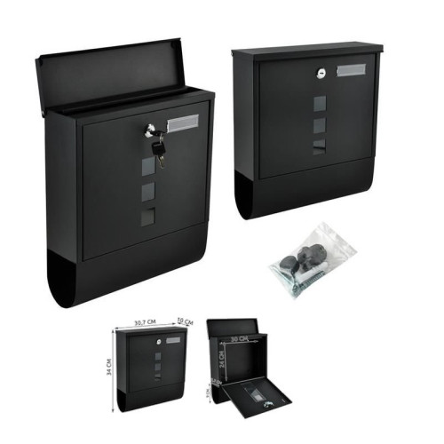 Poštová schránka na litsty - čierna 6244