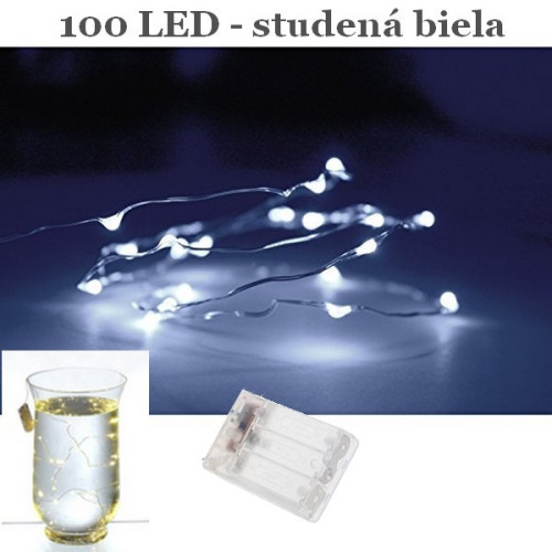 LED - svetelný drôt 100 led