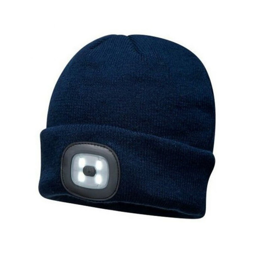 Zimná čiapka s LED svetlom - modrá