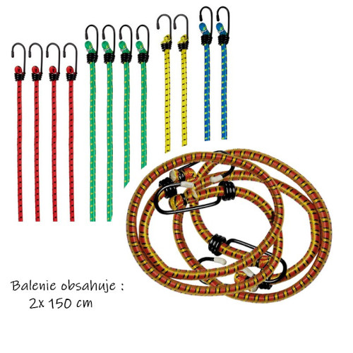 Upinacie gumenné popruhy 150 cm - 2 ks