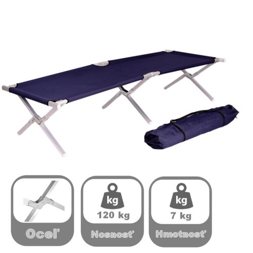 Polná Posteľ - STAHL - skladacia - modrá