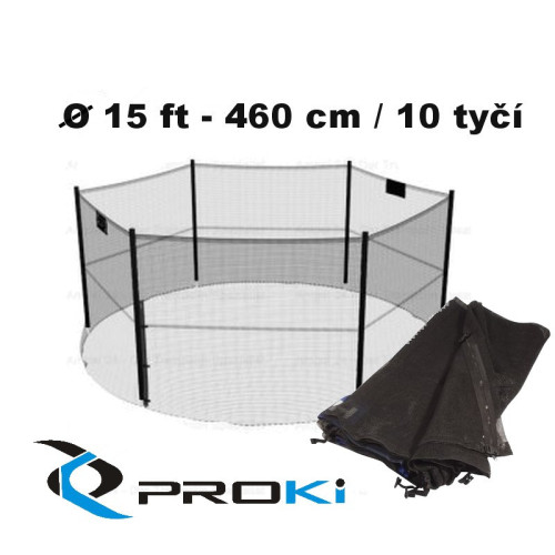 Ochranná sieť k trampolíne 460 cm - 10 tyčí
