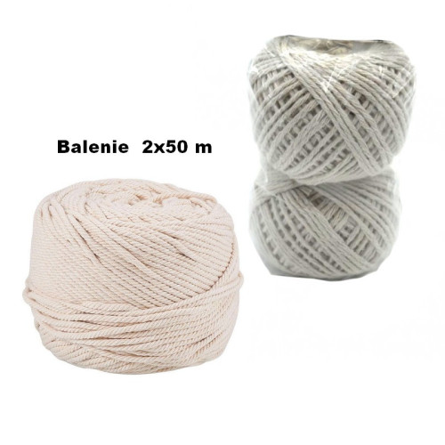 Bavlnený špagát 100m, 2 x  50 m
