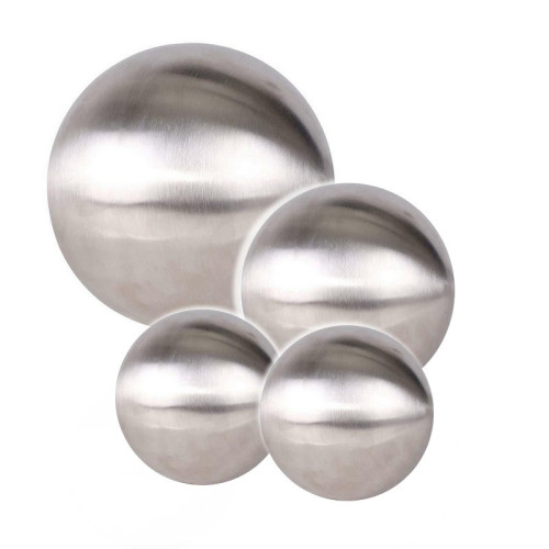 Nerezové dekoračné gule - set 4 ks Matné
