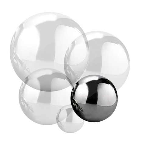 Záhradná nerezová deko geula ø 9 cm lesklá