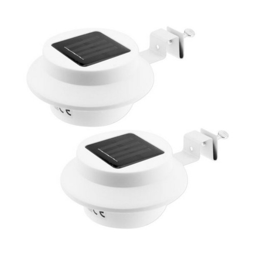 LED- solárne svetlo na odkvap 2ks biele