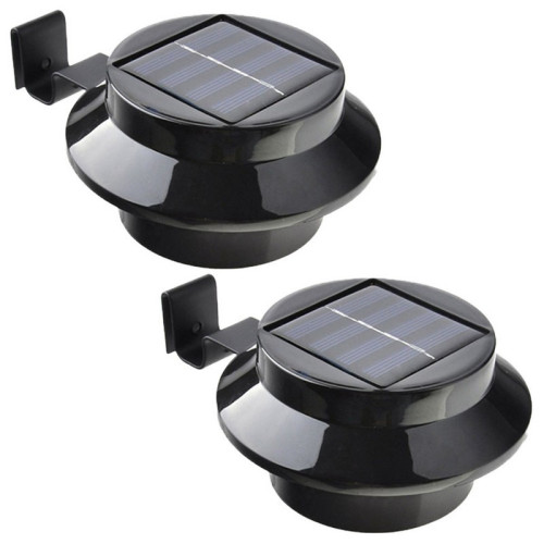 LED- solárne svetlo na odkvap 2ks čierne